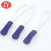 Custom plastic rubber pvc zipper puller slider silicone zipper head string zipper pull