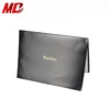 Black Paper Diploma Folder With Four Satin Corners Golden Stamping Logo-Tent Style