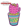 ODM/OEM Custom clothing collar decorative cartoon plant enamel pin brooch cactus leaf pin metal enamel pin badge
