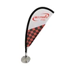 custom dye sublimation printed teardrop office table flag for display