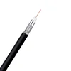 Black white PVC PE jacket Cu conductor aluminum braiding cable coaxial rg6 f connector for CCTV camera communication