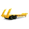 Heavy duty skeleton semi trailer 30 ton tri axle low bed trailer for sale