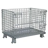 Euro customized welded warehouse powder coated collapsible stackable foldable rigid steel metal wire Price