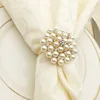 Luxury metallic gold floral napkin rings for wedding