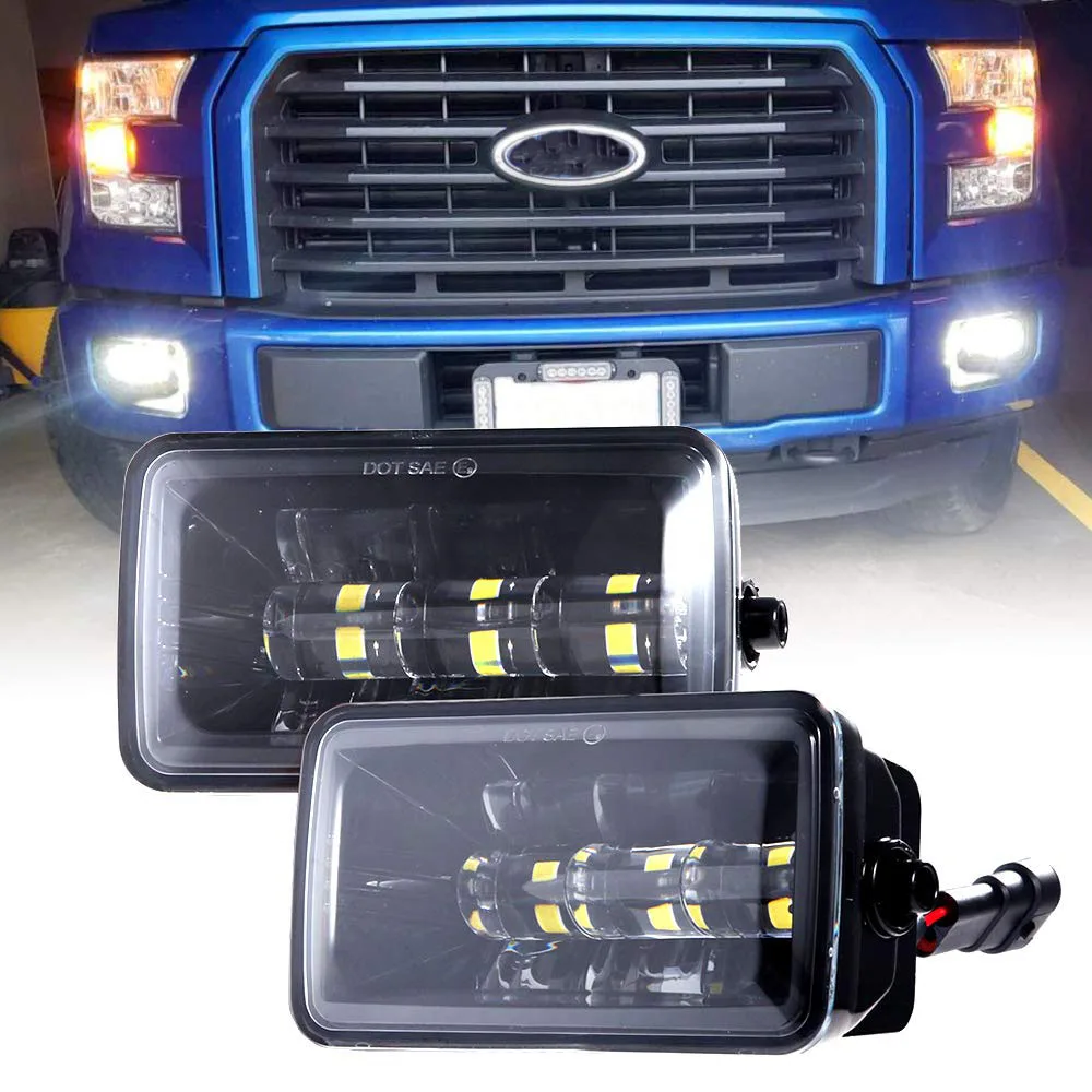 New design 36W Rectangular/Square Fog Lights For FORD F150 2015- 2018 Pickup Truck 4 INCH LED Lamps For Car Accessories