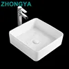 china sanitary ware rectangular art basin high quality wash face ceramic sink for bathroom
