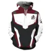 Marvel The Avengers 4 Endgame Quantum Realm Cosplay Costume Hoodies Men Hooded Avengers Zipper End Game Sweatshirt Jacket