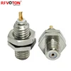 Nickel Plated Microdot Connector Jack 50Ohm M5 10-32 Female Bulkhead Solder Connector For Chassis