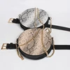 New Design Fashion Python Print Ladies Round-shaped Waist Belt Bag Fanny Pack