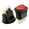 Red Green Blue Black Neon Light 20mm Round Rocker Switch 240/220V On/Off 3 Pin