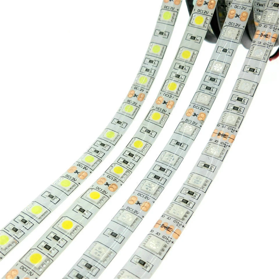Flexible LStrip Lights 300 Units SMD 5050 LEDs LED Strips Waterproof 12 Volt LED Light Strip Pack of 16.4ft/5m for Holiday
