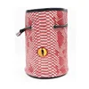 2019 Luxury design Custom logo round bottom dice bag drawstring satin lined leather pouch