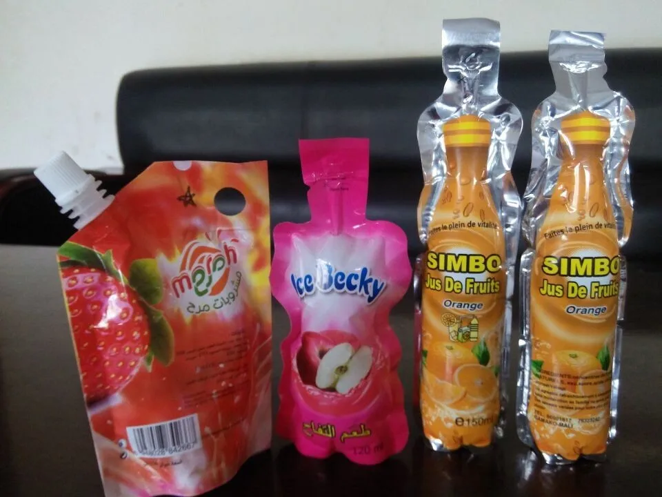 soy bean milk with straw plastic packaging bags filling sealing machine factory with price