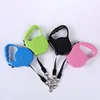 Automatic telescopic traction rope leather collar dog leash