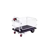 Warehousing Materials Handling electric platform cart with fence