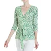 Hot sale colorful print summer chiffon woman blouse
