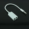 3.5mm Jack 2 Way Multi Port Hub Aux Headphone Splitter Useful Audio Cable Adapter Converter Earphone Accessory