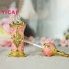 Custom Made Metal Shell Empty 10ml Fancy Glass Essential Oil Perfume Bottle With Dropper