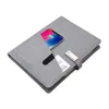 A4 PU Leather Conference Portfolio Folder Notepad with Power bank and 8G USB Flash Disk for Travel, Meet