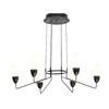 black new chandelier ceiling light black iron commercial chandelier light acrylic pendant lamp Restaurant bedroom study