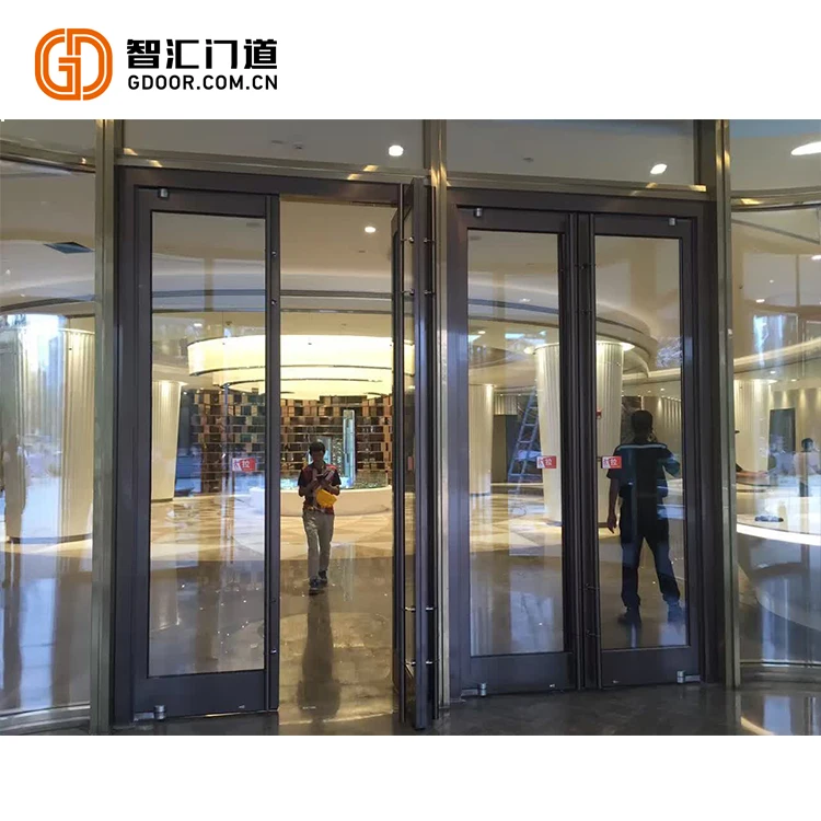 DB501Z Высокое качество коммерческих алюминия автоматические распашные двери
