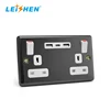 SP-9625 white UK 3 pin Double USB type C wall socket switch power socket