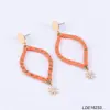 2019 trendy orange raffia stud dangle earrings landy oem odm original design earrings for customized order