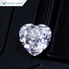 Tianyu gems factory price DEF Colorless white VVS 8*8mm 2 carat heart shape Crush ice cut moissanite