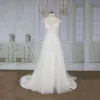 Well-known brand real sample with crystal button at back wedding dress 2019