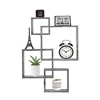 Decorative wall mounted cube solid wood floating shelf