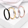 Titanium Steel Rose Gold Anti-allergy Smooth Simple Wedding Couples Rings Bijouterie for Man or Woman Gift