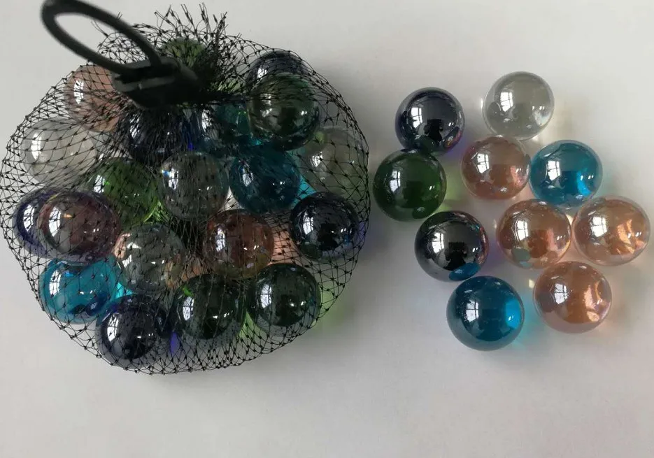 中国供应商染色透明玻璃大理石 r16mm 和 r25mm