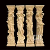 Natural Marble Hand Carved figurative building travertine pillar