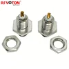 Nickel Plated M5 10-32 Female Jack BH Microdot Connector For Chassis Solder Type