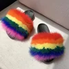 New design women fur slippers furry slipper with Customized logo