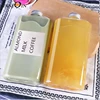 300ml rectangle clear transparent plastic wine liquid PET square bottle with caps