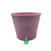 Promotion pink color mini metal flower basket with butterflies logo decoration