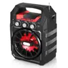 Wireless Microphone Support 15W High LED Color Dancing Powerful Bluetooth AmplifIer Speaker Wireless with Remote Control FM