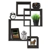 Modern Decorative MDF 4 Cube Intersecting Wall Mounted Floating Shelves