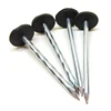 low carbon umbrella head galvanized roofing nail with washer automatic roofing nail making machine