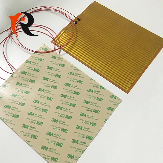 12v 24v Kapton Polyimide Thin Film Foil Heater Flexible Heating Pad