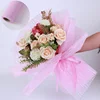 Valentine wedding plastic floral fresh wrap packaging polyester mesh fabric for flower shop equipment sales