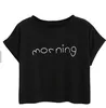 Fashion Printed plain white tshirt 100% cotton crop tops fitness blank t-shirt women clothes