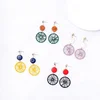 Ms. temperament autumn and winter wood earrings harbor wind cold wind ear studs