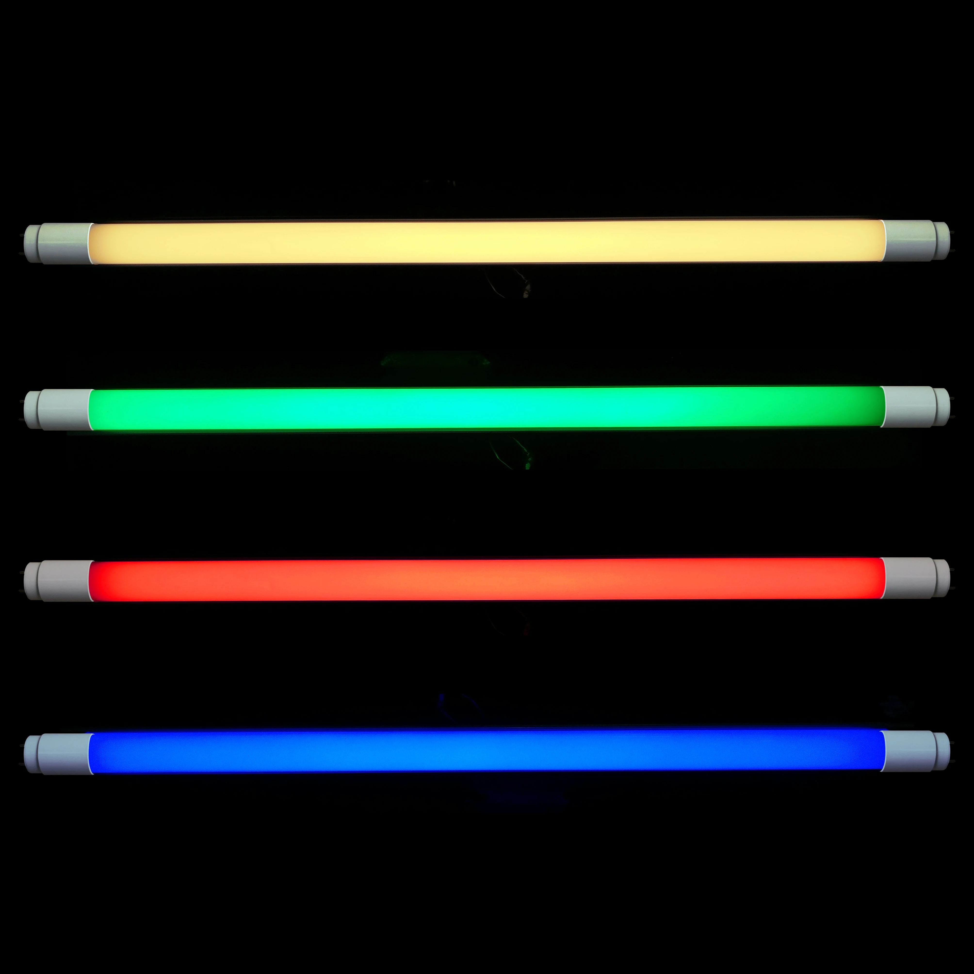 4ft 6ft 8ft Glass PC ALU RGB Colour Red Blue Green Yellow Pink Purple Tube Light Colour LED Tube Light Manufacturer In China
