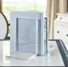 Simple Office Modern Custom Clear Acrylic Book Display Customize Holder Stand Plastic Bookend