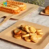 BPA Free Unbreakable FDA Certification Promotional Edible Kitchen Round Bamboo Disposable Tableware