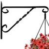 Grander&Home Wall Planter Bracket/Wrought Iron Wall Planter Hanging Hook/10"12"Flower Pot Bird Feeder Wind Chime Lanterns Hanger
