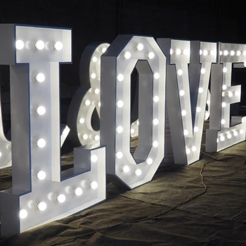 Illuminated Sign 4ft Giant Love Letters Marquee Led Light Up Lights For ...