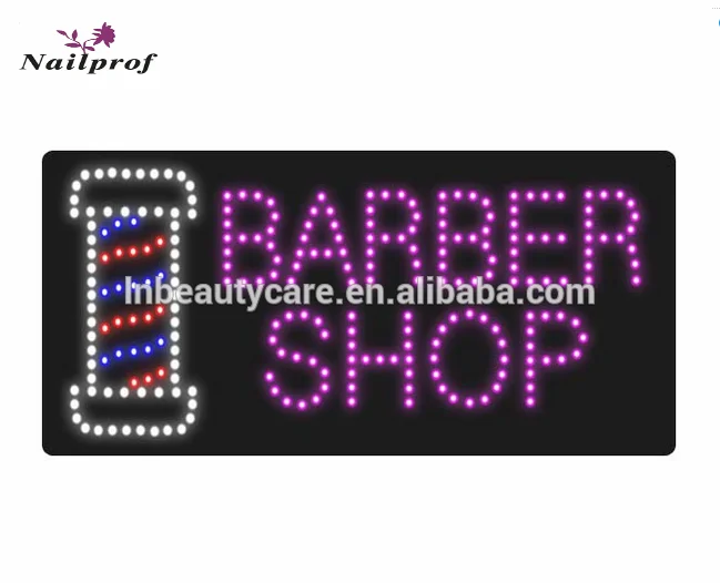 Nailprof led electric open sign custom store open neon signs for barber shop